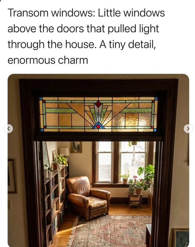 RobinLynnKing2's tweet photo. #Homes Things we now Miss and should be brought back . 
What Do you Think ?? #Part 1 
( I agree on the Built in bookshelves , Stained glass , Transom Windows are nice too ) https://t.co/94Ulqqun5y
