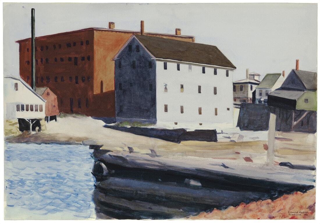 artisthopper's tweet photo. Rockland Harbor - 1926 #artbots #hopper https://t.co/nYJF8S4mMl