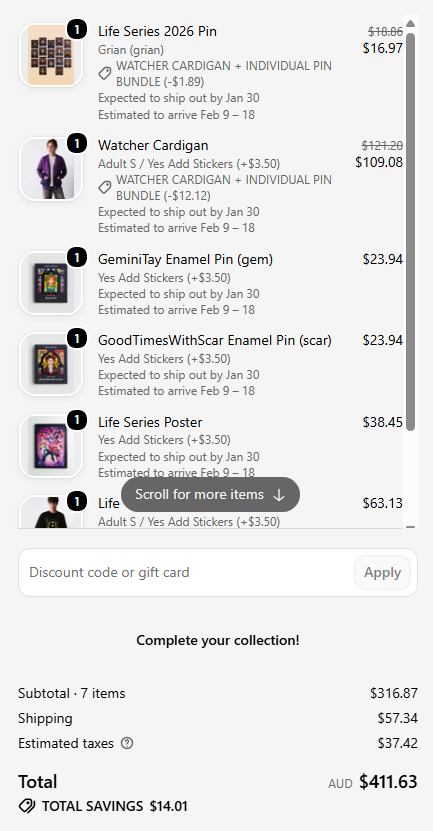 jaydoesdraws's tweet photo. BRO IF I GOT EVERYTHING I WANTED IT WOULD BE $411??? IN USD ITS ONLY $283 FUUU- https://t.co/jq57C2nAfX