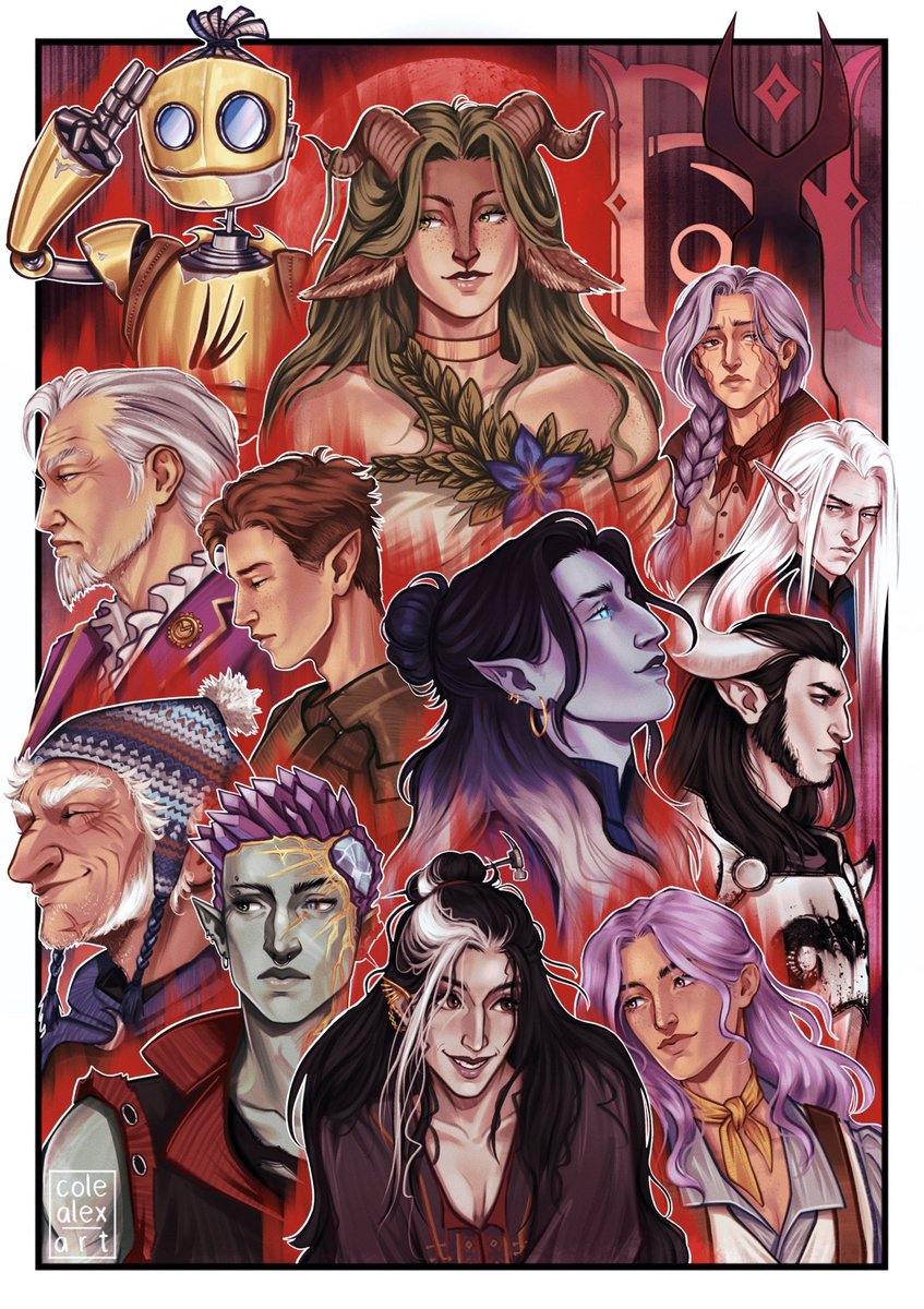 colealexart's tweet photo. Removing AI from your feed with 4 of my illustrations ✨ #criticalrolefanart https://t.co/cO8SLrKKPS
