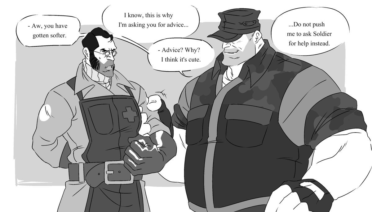 dailyheavymedic's tweet photo. day 335 #tf2 

keeping each other in good shape (tumblr request) https://t.co/uJXnS2nT0F