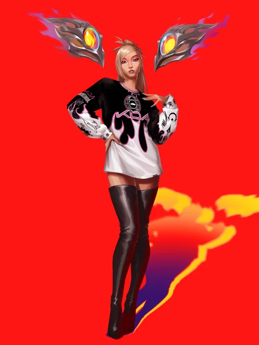 In these images, each member of K/DA models the new exclusive K/DA merch collection, now available in the Riot Games merch store.