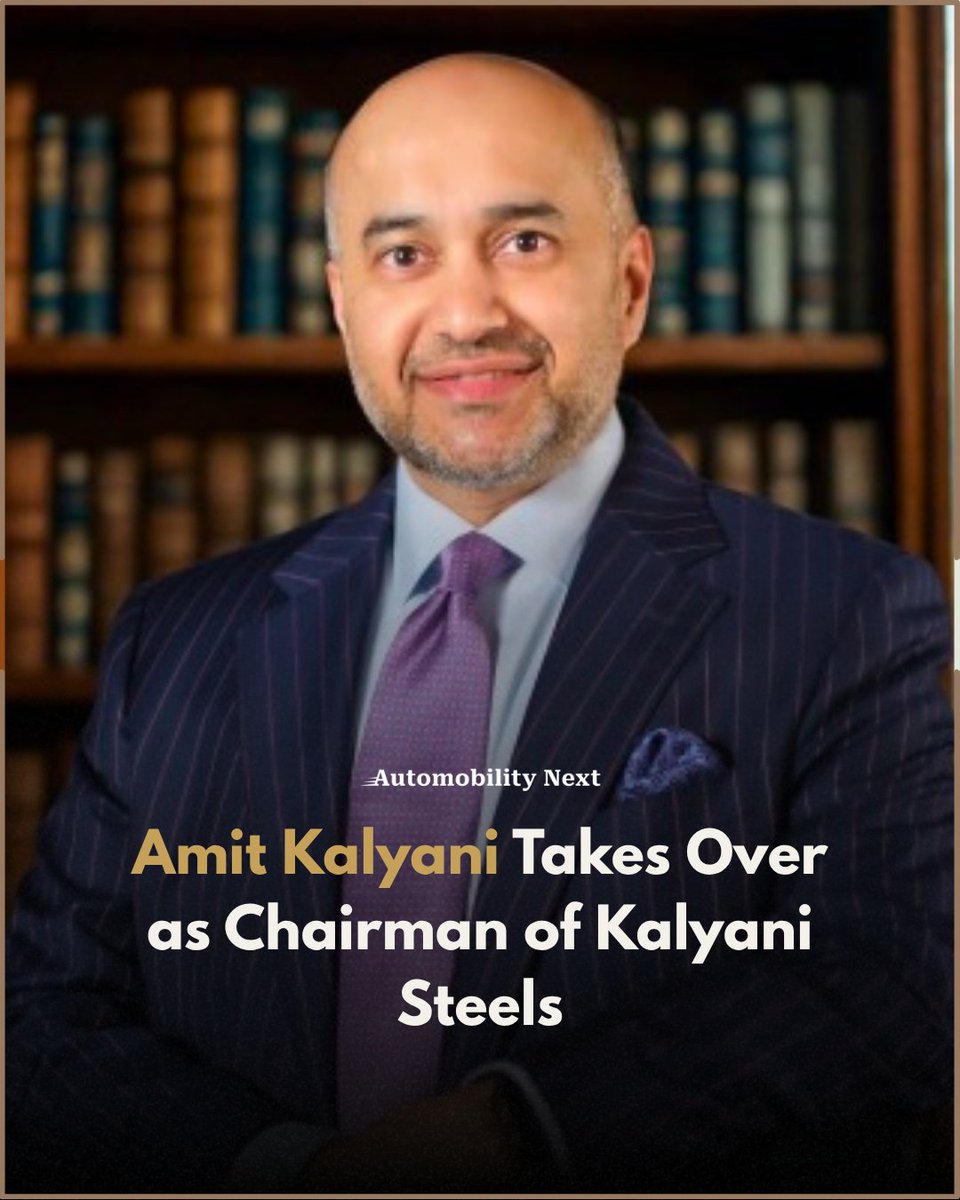 automobilitynxt's tweet photo. Amit Kalyani Takes Over as Chairman of Kalyani Steels
Read here: https://t.co/pWiSOSL8ql
#KalyaniSteels #AmitKalyani #BharatForge #KalyaniGroup #SteelIndustry #GreenSteel #AutoComponents #AutomobilityNext #IndianManufacturing #LeadershipChange https://t.co/XQzWHXEasW