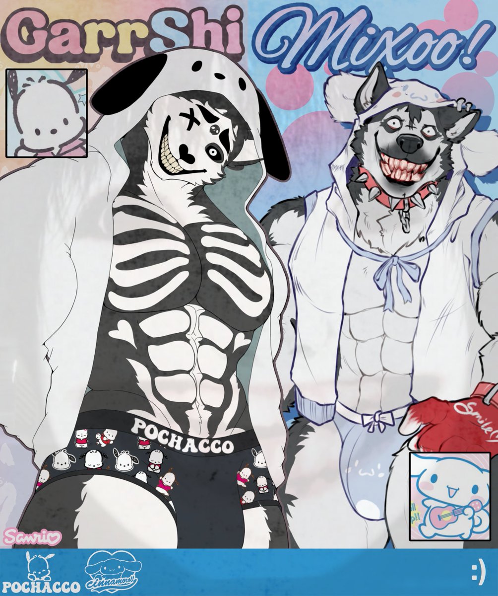 Mixo_VelsachX08's tweet photo. Collab with @Garrsshi  :3 <3 @sanrio 🩷🤍🥥🦢🌷

#sanrio #furry #Halloween https://t.co/5Bh7UUOaHt