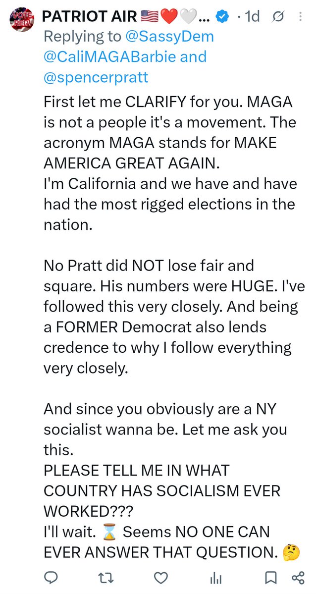 SassyDem's tweet photo. #Maga #Morons don't possess the mental acumen to "clarify" anything to anyone, ever. #Troll 🖕🏼🍊🤡 @PATRIOTAIR1 Did you pay dumb ppl to amplify conspiracy theories for your loser #LA Mayor campaign @spencerpratt? Or is Maga moronic for free? ¯\(ツ)/¯ https://t.co/uKG4w4Q3g9