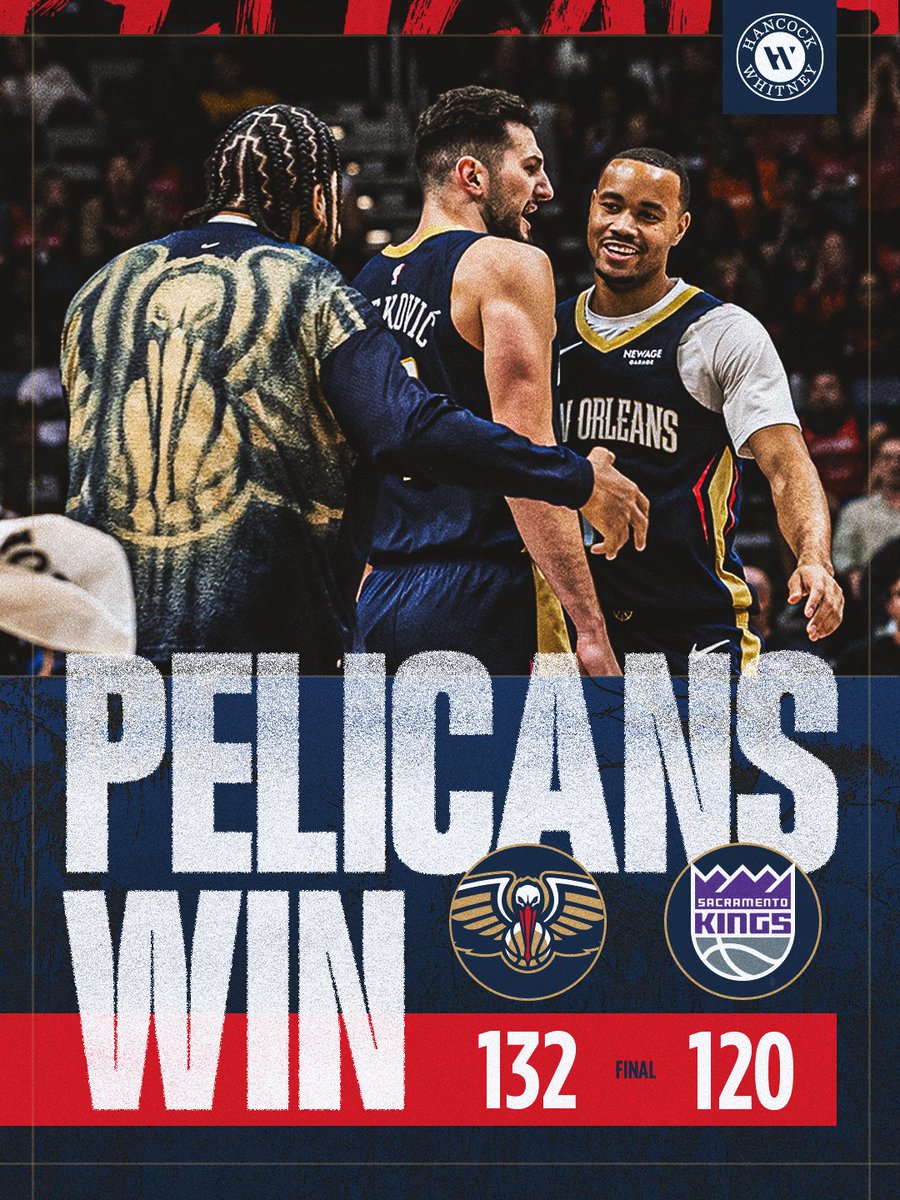 PelicansNBA's tweet photo. got it done

#Pelicans | @HancockWhitney https://t.co/pBEyHISTQI