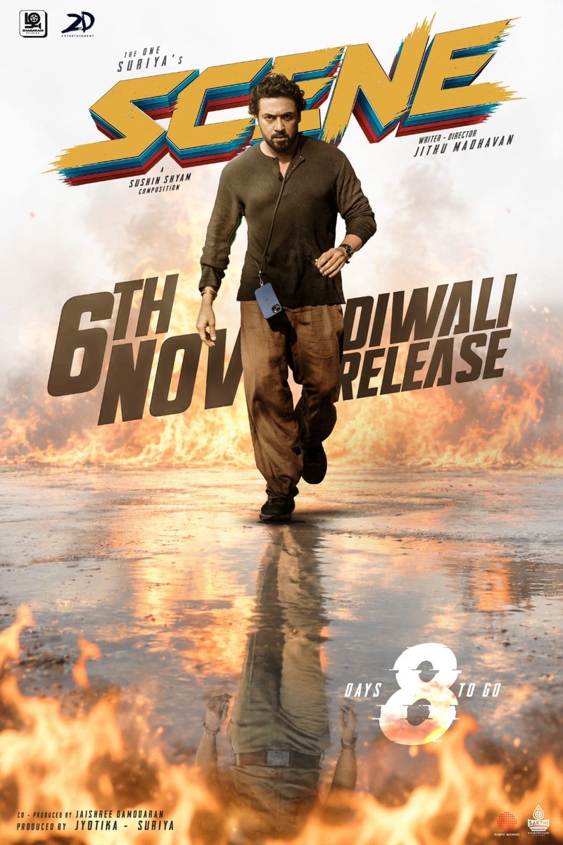 cinetrackofcl's tweet photo. Only 8 Days to go! 🔥🧨

Suriya is about to set the big screens on fire! ❤️‍🔥💥 

#Scene storms cinemas worldwide on November 6! 🌍🎬 

#Scene #Suriya #Kollywood #Kollywoodcinima #TamilCinema #CineTrack https://t.co/DF8XTP8qvx