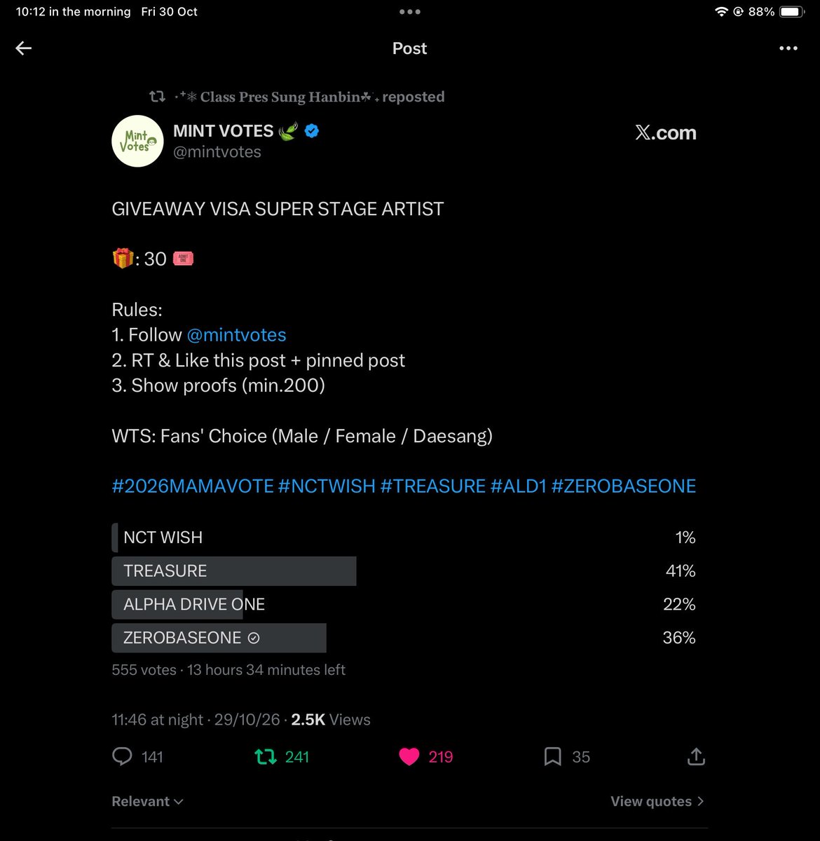 MaoDalinn's tweet photo. @mintvotes @AllinAngeldan18 For #ZEROBASEONE https://t.co/a2UyIqdgRz
