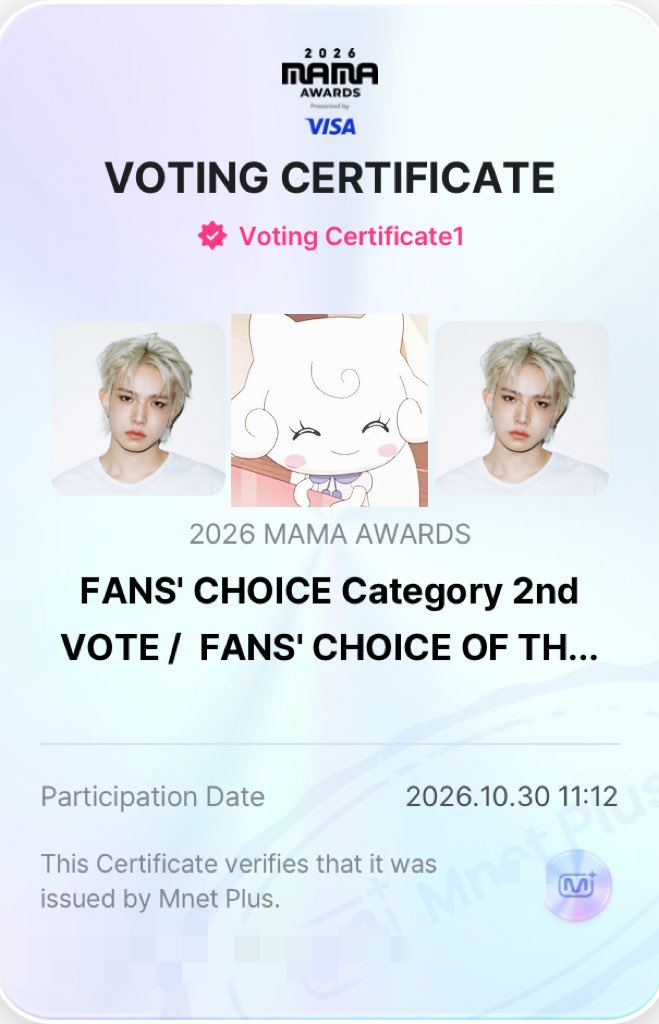 cookieiiy_ovo's tweet photo. I vote for #EVAN for #2026MAMAVOTE https://t.co/ACGHKZNVZu