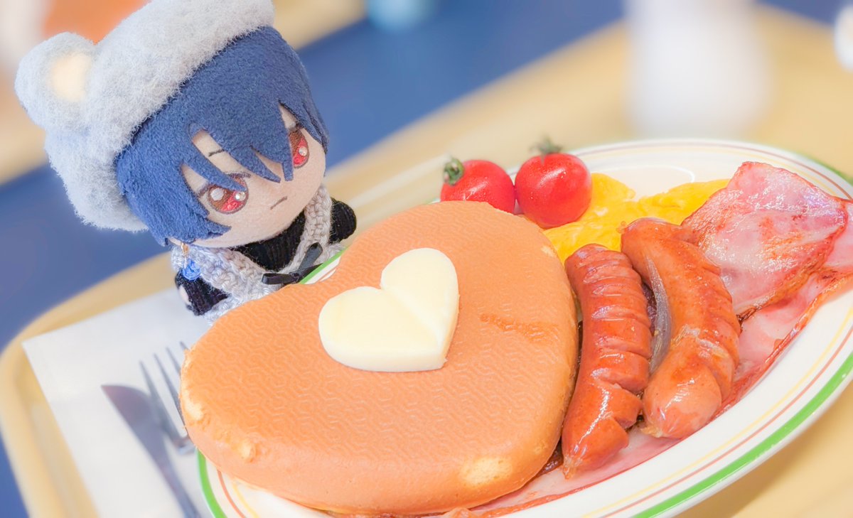 ribkumabon's tweet photo. パンケーキとバターもハートで気になるね…♡🥞

#まほやく_ぬい https://t.co/49O87HQ0te