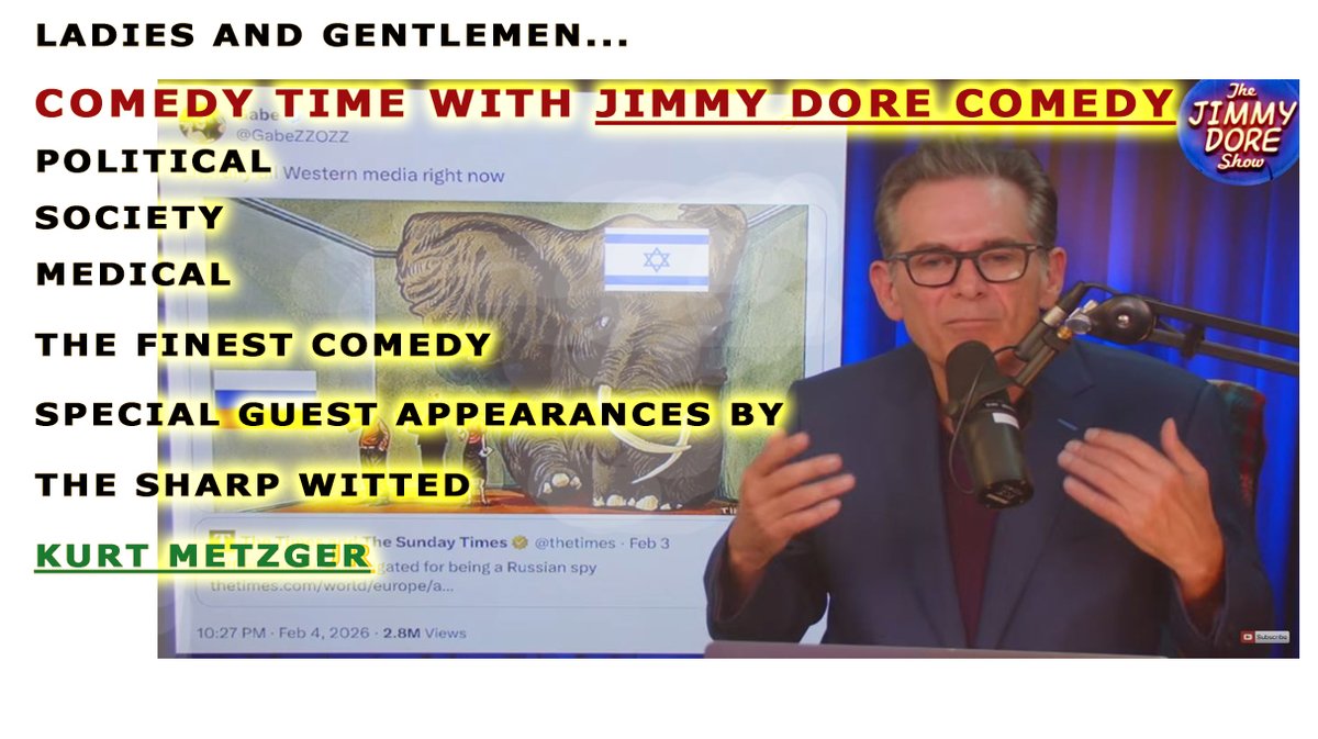 CHANNAKAJIMA's tweet photo. Very best in comedy that reacts to the news of the day. The sharp witted humour of comedian Kurt Metzger guests.
#highschool #college #university #education #schoolProjects #information #knowledge #facts 
#JimmyDoreShow - https://t.co/HcnhFfRZoE 
VIDEOS-
https://t.co/nqqQBX3lPe https://t.co/DE7A8La5To