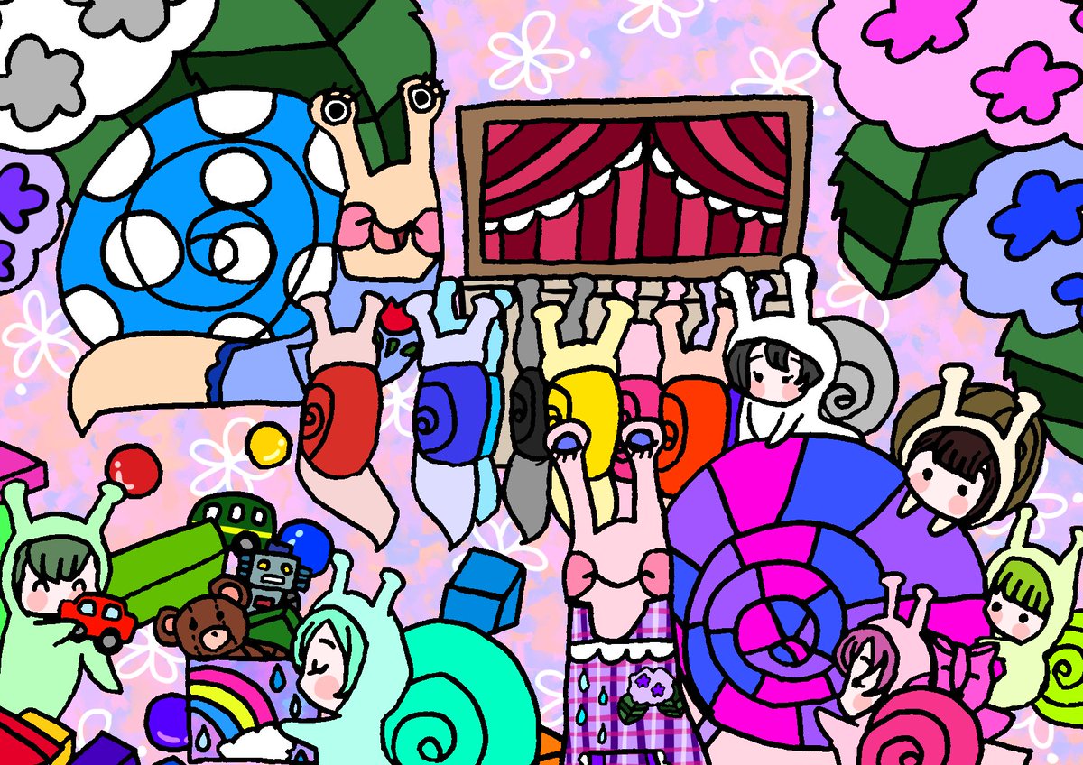 ichigoMars2525's tweet photo. カタツムリ保育園🐌📛
#ゆるかわイラスト 
#カタツムリ https://t.co/V4u4NGRmlS