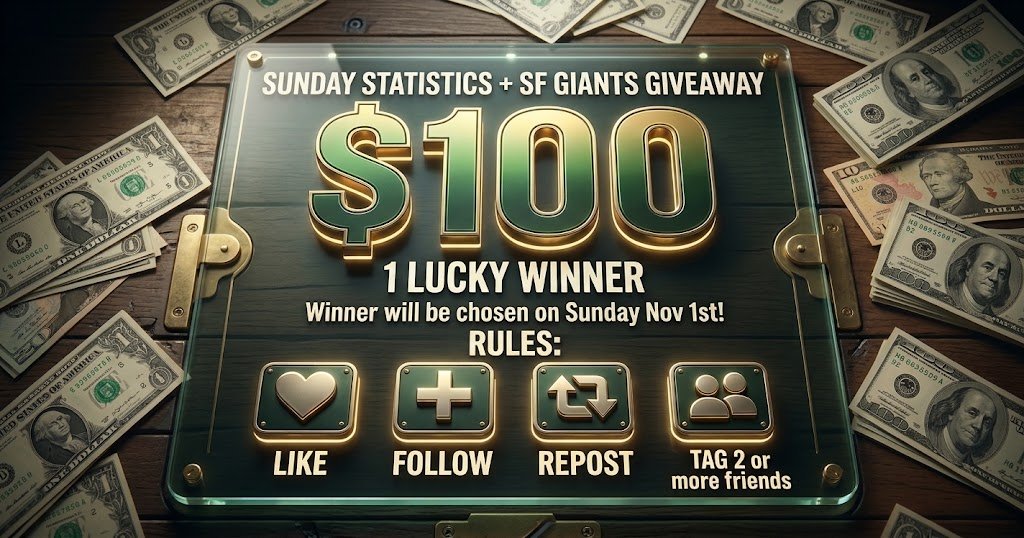 SFGiants2026's tweet photo. $100 to one lucky winner!💸 https://t.co/S9Iqm8KY3L