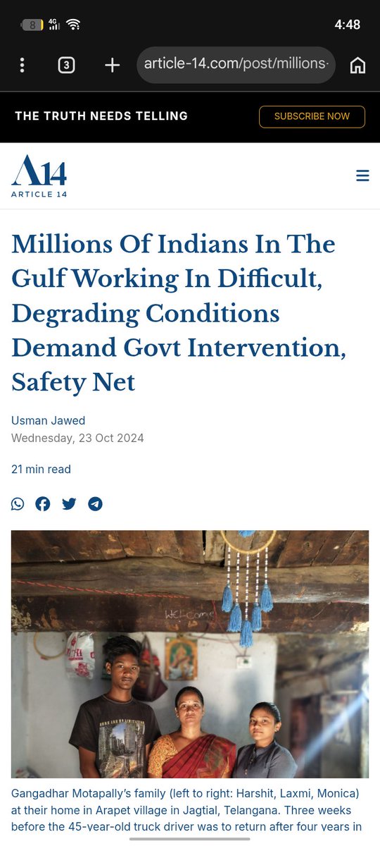 MessikarYacine's tweet photo. @biduprampti @doval31981 @OMgh70 Most Indians in the Gulf are construction and service workers, not business owners. Official statistics are clear: about 80% of them are in manual labor jobs. The minority who own businesses exist, but they don't represent the majorityAnd insults against Arabs don't change thelie https://t.co/hiel5BRc6g