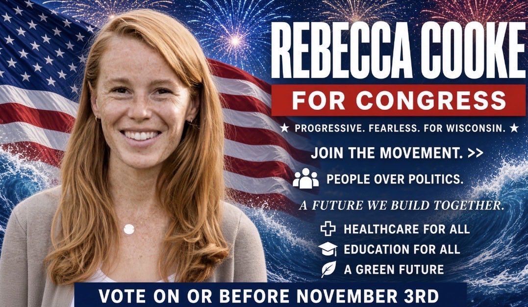 UncleFoxtrot's tweet photo. @RebeccaforWI #bluewavein5days https://t.co/jSkkyIQEsY