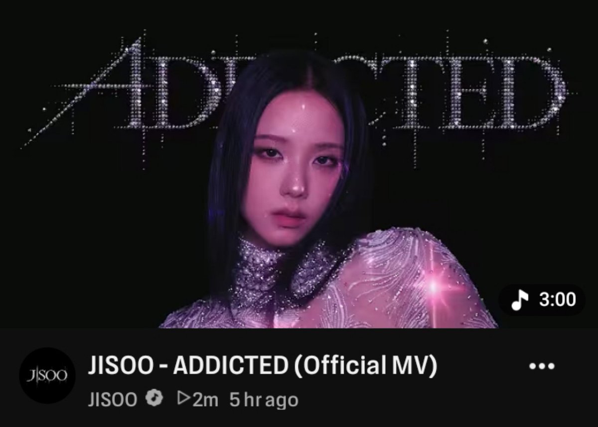 ForeverKimJisoo's tweet photo. JISOO - ADDICTED (Official MV) has surpassed 2 MILLION views on YouTube! https://t.co/4eOV2mN3oI