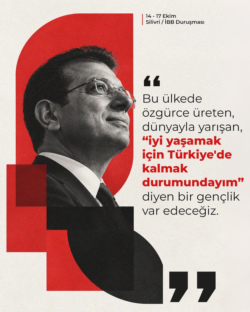 CA_iletisim's tweet photo. “Bu ülkede özgürce üreten, dünyayla yarışan, “iyi yaşamak için Türkiye'de kalmak durumundayım” diyen bir gençlik var edeceğiz.”

Silivri / İBB duruşmasından notlar https://t.co/49FLM9iYJe