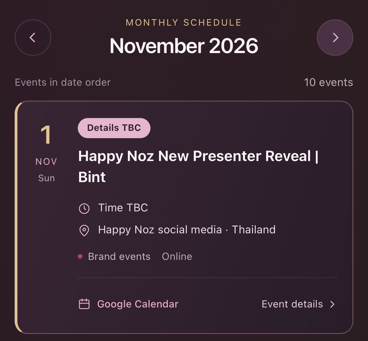 hcfoo's tweet photo. 👑💜 BINT SIREETHORN IS COMING!

Happy Noz is teasing its newest presenter and the clues are pointing to our very own Bint Sireethorn! 😍✨

📅 Official reveal: 1 Nov 2026

Another brand collaboration for our queen! 👑💜

🔗 Unofficial schedule: https://t.co/sMElM9g2E6

#bintsireethorn
#ไอ้ทองของแม่ครู
#thongsbaby