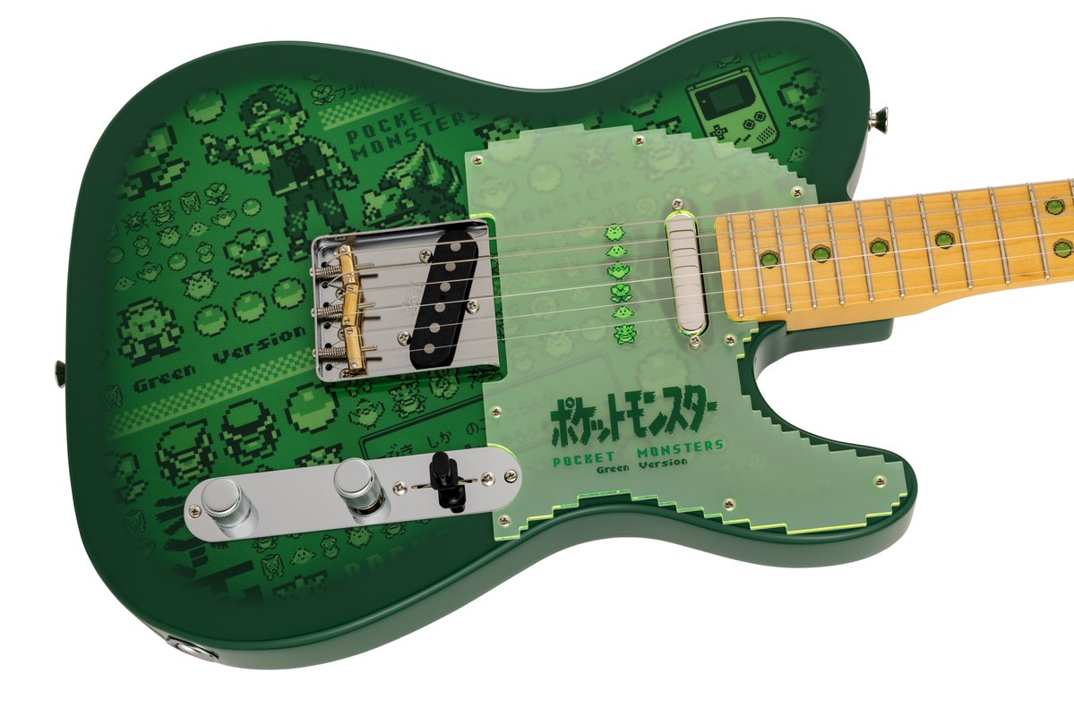 oricon_anime_'s tweet photo. ポケモン「Fender」コラボモデル発売へ
30周年迎えた初代《赤・緑》デザイン
⠀
6体の手持ちがそれぞれ弦の下に…
蛍光色に光って見えるピックガード
https://t.co/egSEdya6Pc
⠀
驚きのサウンド回路が搭載
ギターサウンド＋8-bitサウンド出力可能 https://t.co/9W1cE8sWM0