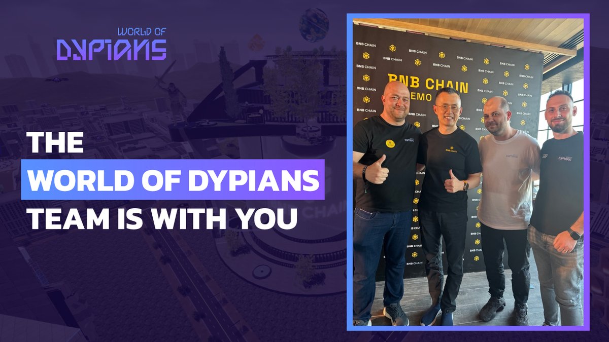 worldofdypians's tweet photo. This can happen to anyone. What matters is standing strong together. 💪

The whole World of Dypians team loves @binance, @cz_binance and @heyibinance, and we are with you.

Our full support is yours and our whole community is behind you.

Higher. Together. https://t.co/eHhuWw1MjX