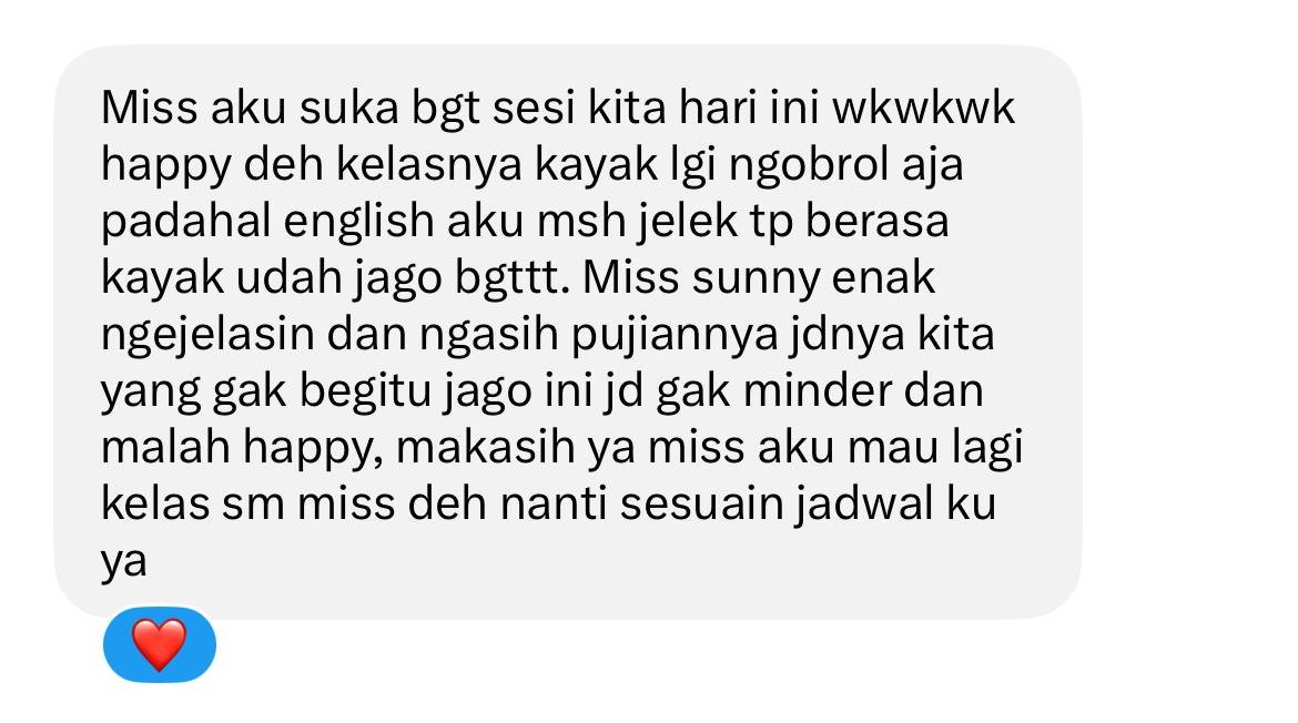 Sunkistalk_'s tweet photo. Ada sedikit testimoni dari ex-student aku nih :D https://t.co/qty0xVxWBT