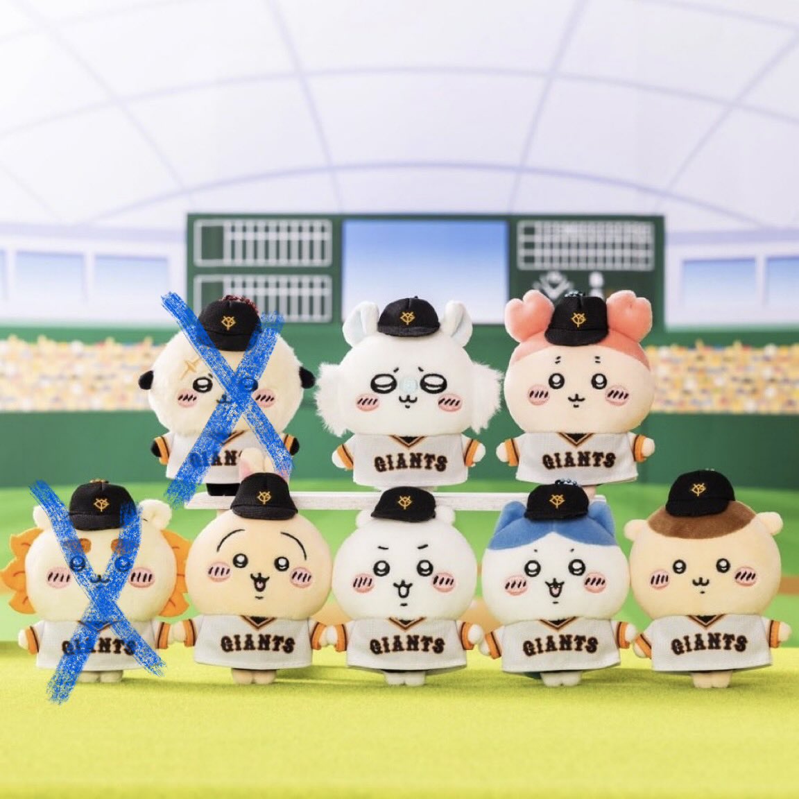 rakkojuu's tweet photo. 치이카와x요미우리 자이언츠 공구　

탑승자분들이 모두 모이면 메루카리를 통해 한 세트 구매할 예정입니다! 공구 특성상 탑승 후 교환 환불 불가

1차금(해배비, 결제수수료 포함)
캐릭터 상관없이 개당 5.2

2차금 국배비(gs반택 0.2 일택0.45)

랏코 시사 x https://t.co/USLHbjoxYI