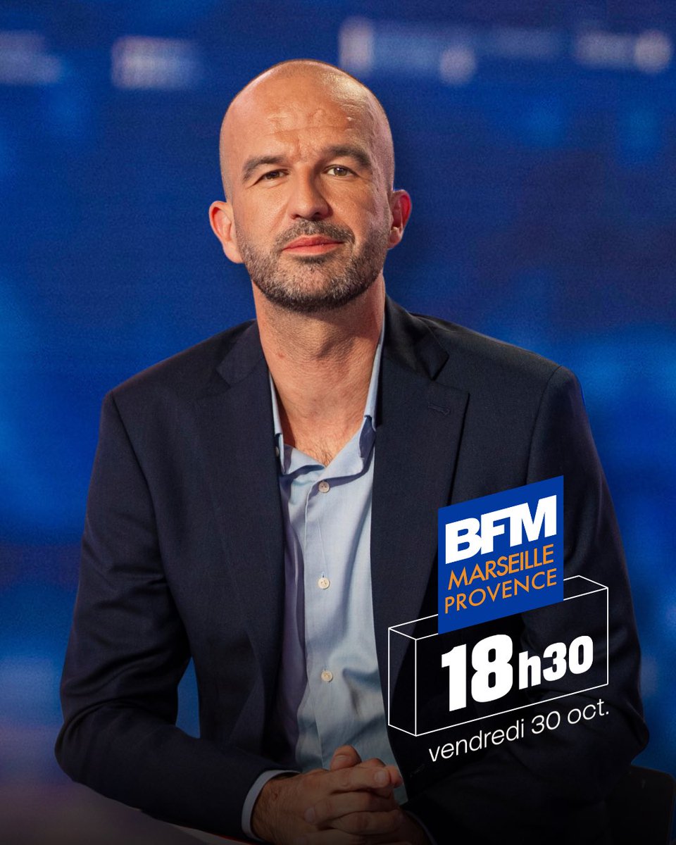 mbompard's tweet photo. 🗓️ Ne manquez pas mon passage sur BFM Marseille, aujourd’hui à 18h30 ! https://t.co/rY1y6914gY