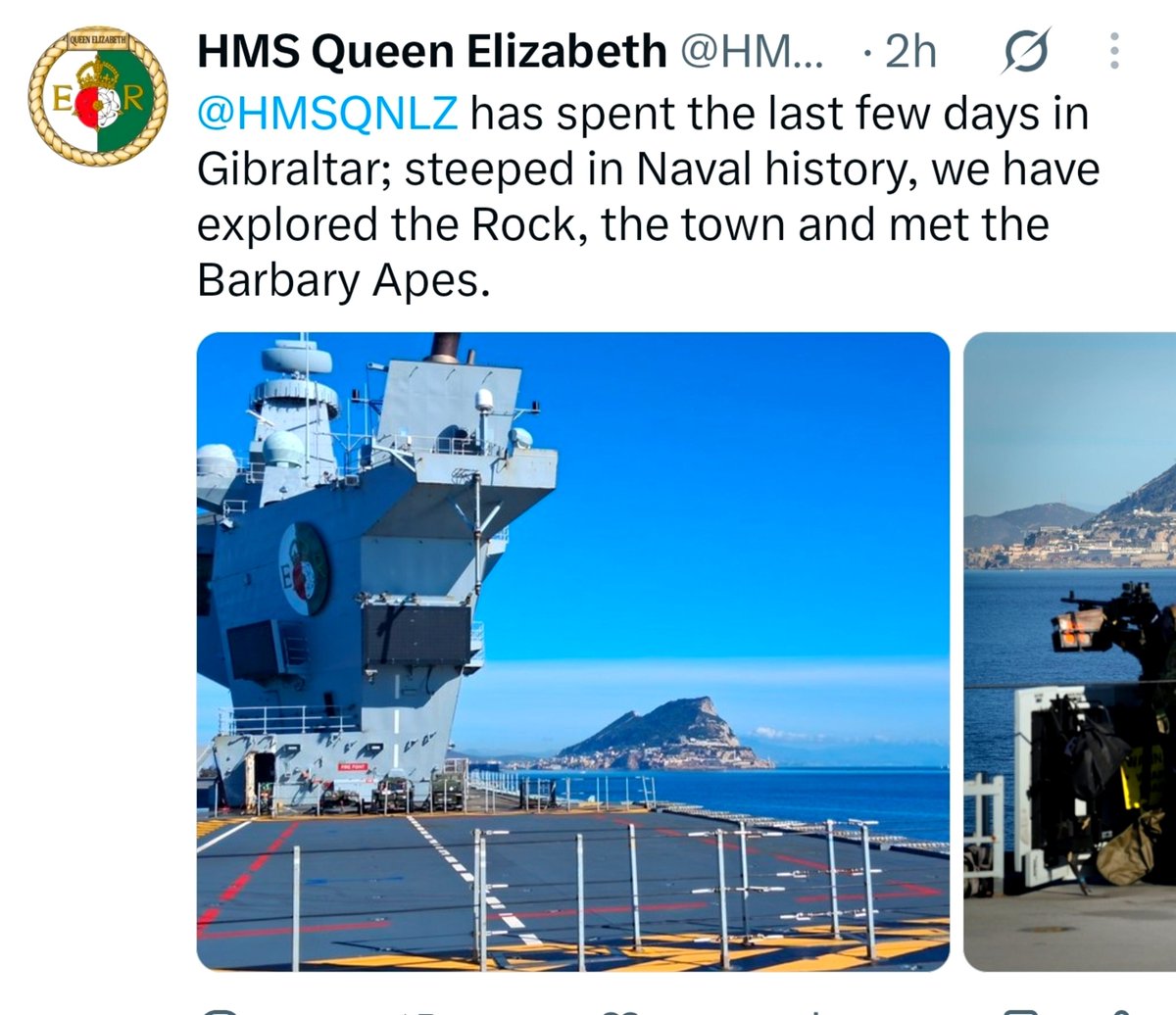 StevenScrase's tweet photo. There is nothing more terrifying to a British taxpayer, and nothing more amusing to the Kremlin, than a £3.2 billion aircraft carrier floating through a strategic maritime chokepoint without any actual aircraft.

We are watching Whitehall run a multi-billion-pound PR campaign on the back of a hollowed-out military. HMS Queen Elizabeth is an engineering marvel with a 4.5-acre flight deck designed to project sovereign power with up to 36 fifth-generation F-35B strike fighters. Yet it routinely sails past Gibraltar looking like the world’s most expensive cross-channel ferry.

The Ministry of Defence will endlessly spin this as "phased capabilities" or "helicopter-led tasking," but our adversaries know exactly what an empty deck means: the government is broke. The uniparty does not have the money, they do not have the jets, and they do not have the pilots.

Look at the brutal mathematics. Of the original 48 F-35Bs ordered in Tranche 1, Britain currently possesses around 34 active airframes. Once you subtract the jets permanently stationed in America for testing, those stripped down for heavy maintenance, and those tied up in land-based training, scraping together even 8 fast jets for a carrier strike group requires cannibalising the entire force. At roughly £90 million per airframe and astronomical hourly flight costs, both the Conservative and Labour governments quietly realised they cannot actually afford to arm the carriers they spent twenty years building.

Moscow and Beijing do not read MoD press releases about sightseeing with the Barbary Apes. They look at satellite imagery. They see a bankrupt political establishment attempting to mask a £17 billion procurement black hole by parading an unarmed 65,000-tonne target through the Mediterranean. It is managed decline on a maritime scale, and every hostile state on earth is watching.
