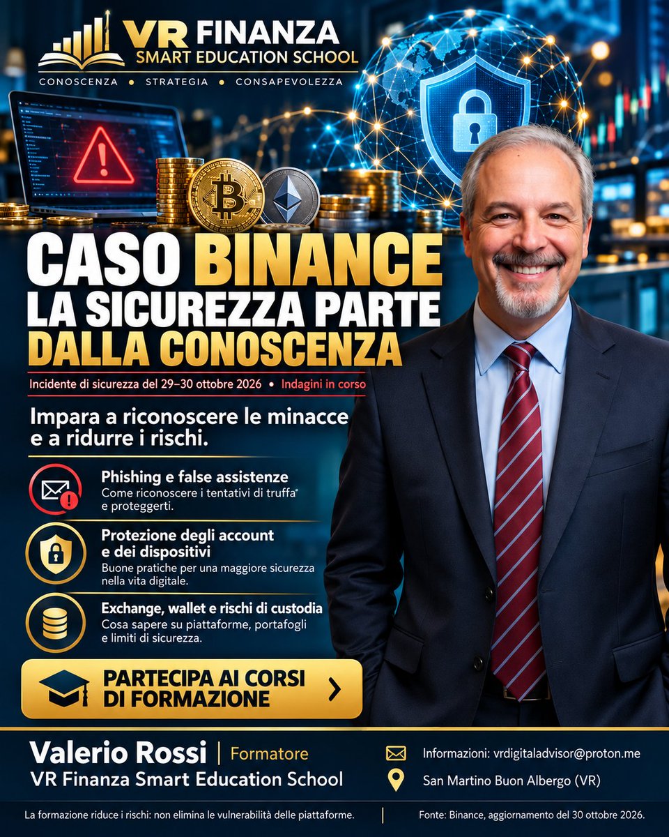 valerio_bit's tweet photo. Quando la formazione diventa non solo vantaggiosa ma essenziale il valore aggiunto della conoscenza e l'acquisizione della competenza è quello che fa la differenza.
#ValerioRossi #formatore #consulente #digitale #criptovalute #blockchain #rischio #opportunità #conoscenza #valore https://t.co/yPzNnzqcel