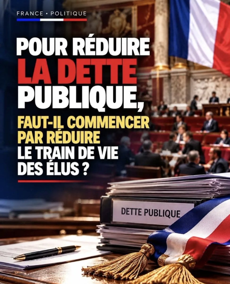 la_france_sur_x's tweet photo. Pensez-vous qu'il fait commencer à réduire le train de vie des élus ?
A. Oui
B. Non

🇫🇷 Soutenez-nous en nous suivant sur 𝕏  🌐 Notre Telegram en cas de censure : https://t.co/mHFZwhEyxa 🇫🇷 https://t.co/t8bnlQjrqm