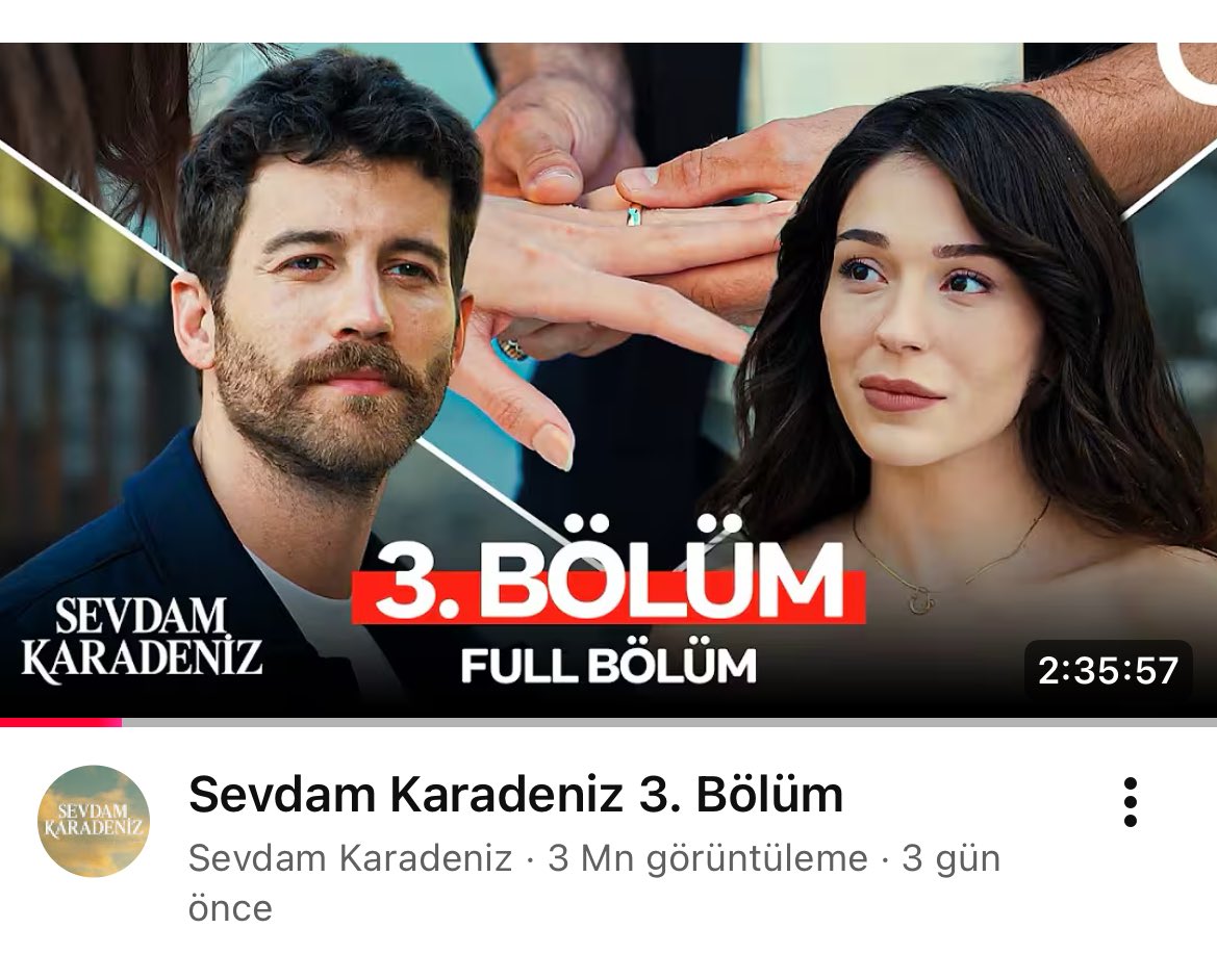 asinrunun's tweet photo. 3 günde 3.000.000 izlenme!  Daha ne olsun istiyorsunuz. #SevdamKaradenizFinalOlmasın  
#SevdamKaradeniz https://t.co/FnceGvncxR