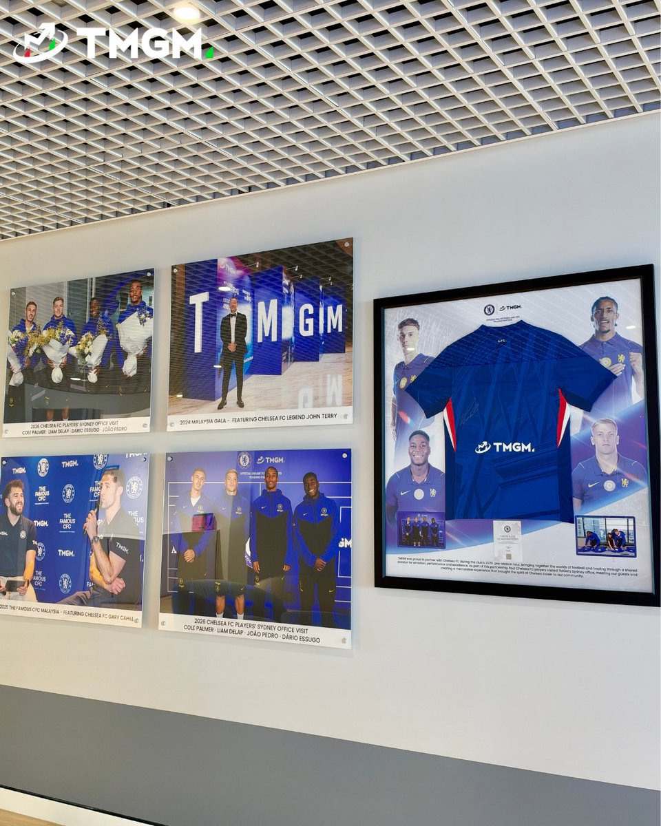 TMGMgroup's tweet photo. TMGM Sydney Headquarters Sponsorship Wall Unveiled!

From international sports and entertainment partnerships to global charitable initiatives, every display celebrates the remarkable moments TMGM has shared with world-class brands and partners.

Looking ahead, TMGM will continue to expand its global partnership network, strengthening our brand presence and impact worldwide!
