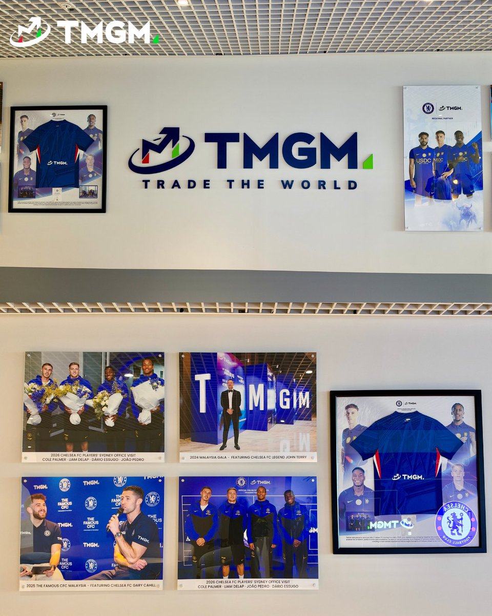 TMGMgroup's tweet photo. TMGM Sydney Headquarters Sponsorship Wall Unveiled!

From international sports and entertainment partnerships to global charitable initiatives, every display celebrates the remarkable moments TMGM has shared with world-class brands and partners.

Looking ahead, TMGM will continue to expand its global partnership network, strengthening our brand presence and impact worldwide!