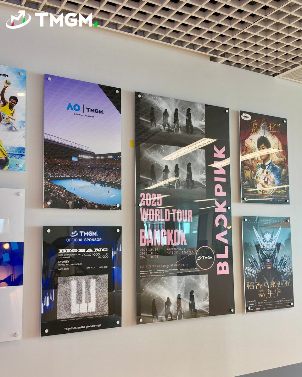 TMGMgroup's tweet photo. TMGM Sydney Headquarters Sponsorship Wall Unveiled!

From international sports and entertainment partnerships to global charitable initiatives, every display celebrates the remarkable moments TMGM has shared with world-class brands and partners.

Looking ahead, TMGM will continue to expand its global partnership network, strengthening our brand presence and impact worldwide!