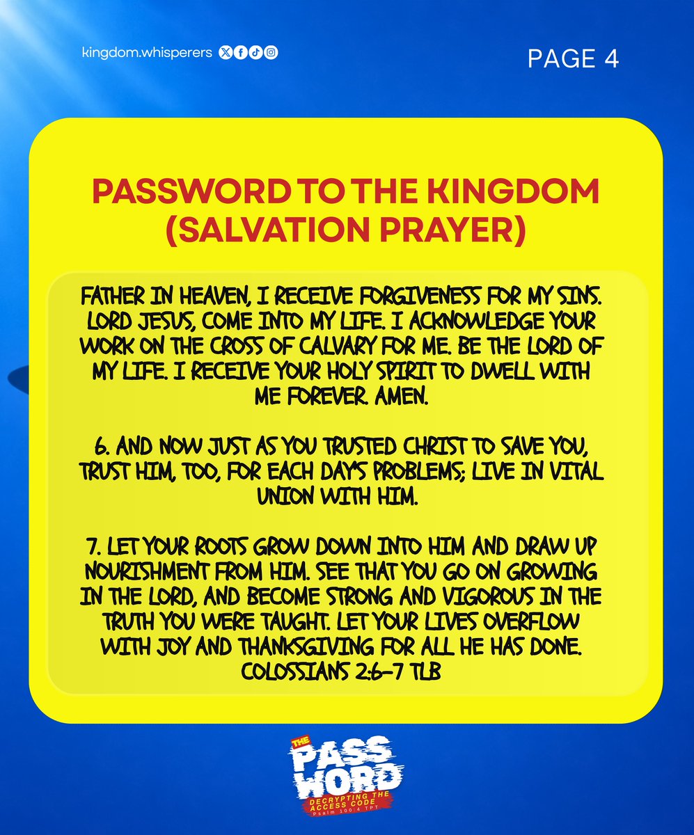 kwhisperers's tweet photo. THE PASSWORD 
Decrypting The Access Code

Psalm 100:4 TPT 
You can pass through his open gates with the password of praise. Come right into his presence with thanksgiving.

Every gate has a password. Heaven's password is THANK YOU. https://t.co/eVEmC3BJLv