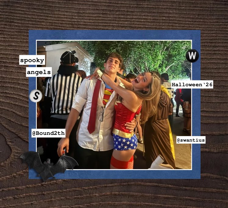 Bound2th's tweet photo. Halloween⠀🎃⠀:⠀with Augustine⠀+⠀The⠀Spooky⠀—⠀Angels  I⠀⠀Thanks⠀‘ 👻  for⠀the⠀invitation⠀,⠀ being⠀–Superman &amp; WonderWoman. https://t.co/CmaLlTMet2