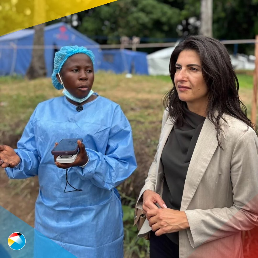 CrisisActionGER's tweet photo. Fighting #Ebola was a key focus of 🇩🇪 Minister of State @serapgueler‘s visit to 🇨🇩. Near Kinshasa, she visited a screening post on the Congo River, where people arriving by boat are screened to prevent the virus from reaching a city of 20 million. https://t.co/BGIR8qciPe