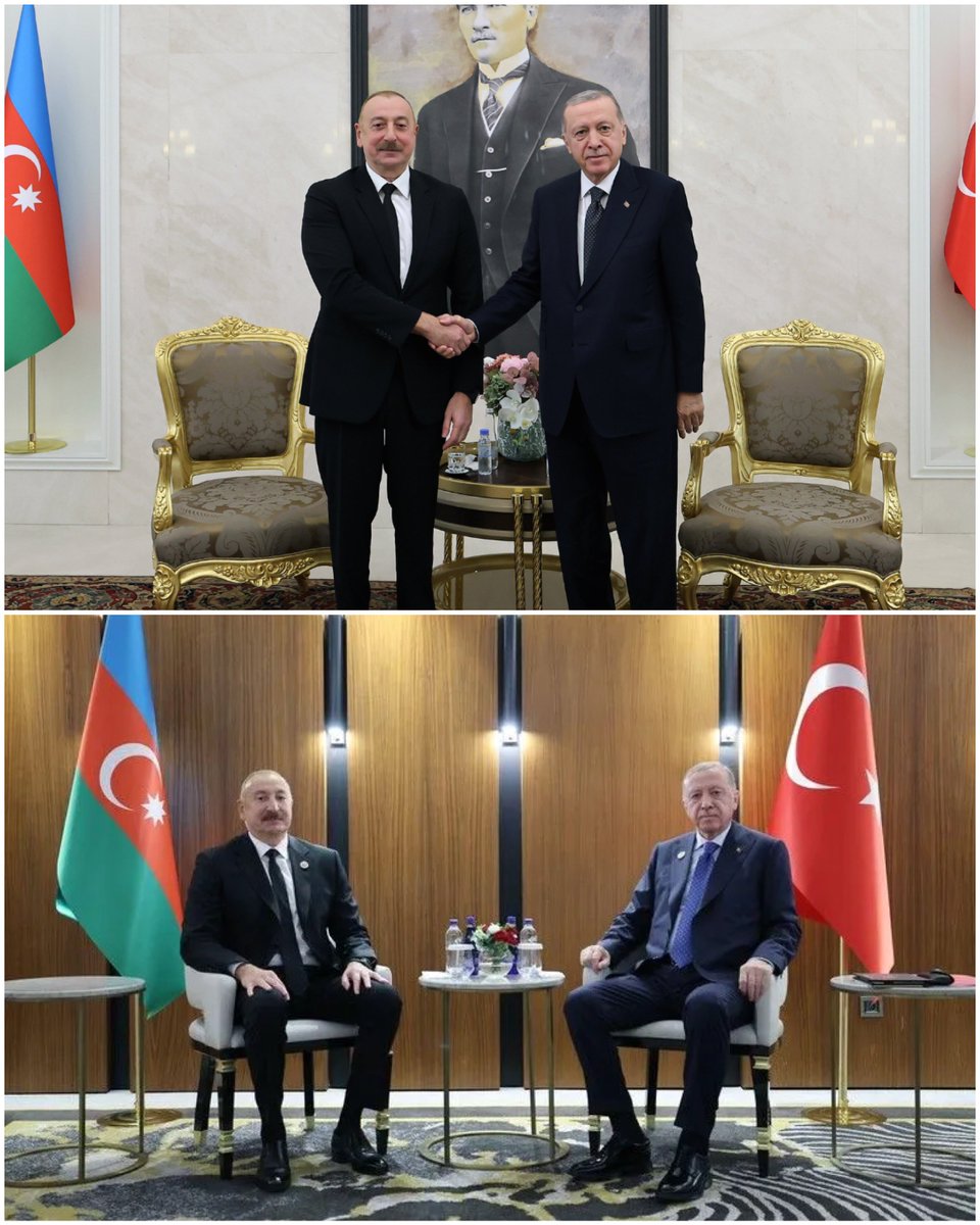 aykiri's tweet photo. Cumhurbaşkanı Erdoğan, Ankara’daki Türk Devletleri Teşkilatı toplantısına katılmayan Aliyev ile ilgili konuştu:

“Türk dünyasının aile fotoğrafında ayrılığa, gayrılığa, ihtilafa yer yoktur.

Hepimiz biriz, beraberiz. Ezelden ebede kadar kardeşiz.” https://t.co/KbPT7dhGST