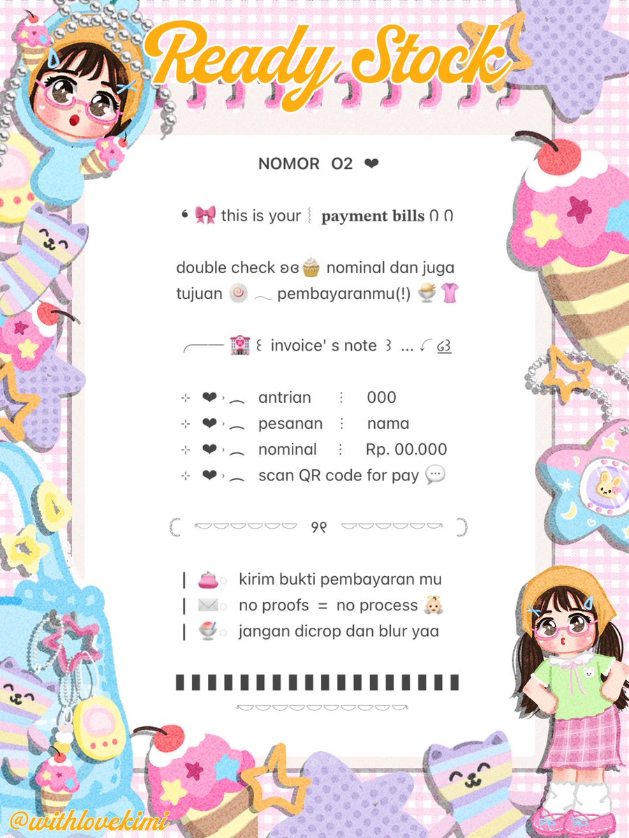 withlovekimi's tweet photo. ⠀
⠀⠀♥︎  ︴꒰⠀help retweet? arigatOu!⠀꒱
⠀⠀╭──⠀#zonauang  ୨୧

⠀⠀Moshi⠀__⠀mOsh?!⠀ready stock⠀🚘
⠀⠀🪁 🍊 wording  payment receipt ☀️
⠀⠀siap⠀dibeli! ⛳️ 𓈈⠀sekarang!  :¨ ·.· ¨:
⠀⠀ⓘ  ☆   harga:⠀IDR  9.000⠀coins 🌀

⠀⠀꒰⠀꒱⠀⑅⠀yuk  jajan !  🍄
⠀ https://t.co/Fge7wms8BP