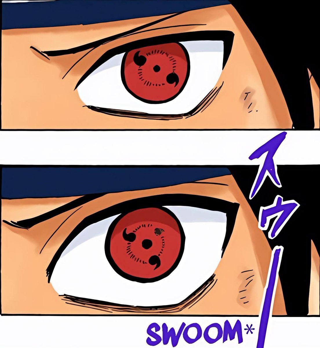 zeal_son's tweet photo. In the early days, the Sharingan was perfect. It copied jutsu and tracked movements. It had limits.

Then came Kamui, Amaterasu, and Susanoo. Suddenly, having an Uchiha bloodline meant you had an invincible mech-suit and literal spatial manipulation.

Look at the Rinnegan. Jiraiya died learning its secrets. Pain destroyed an entire village with it. It felt divine.

But by the War Arc, Madara and Sasuke are using Rinnegan abilities like simple parlor tricks while spamming Perfect Susanoo. The cosmic god eyes became a secondary accessory.
Kishimoto wrote himself into a corner by making Uchiha ocular jutsu too versatile. It turned a tactical show about hand signs and strategy into a battle of giant glowing avatars.

Did the Sharingan ruin the series power scaling?  It made hard work, complex elemental combinations, and forbidden mastery look utterly insignificant compared to Uchiha genetics.