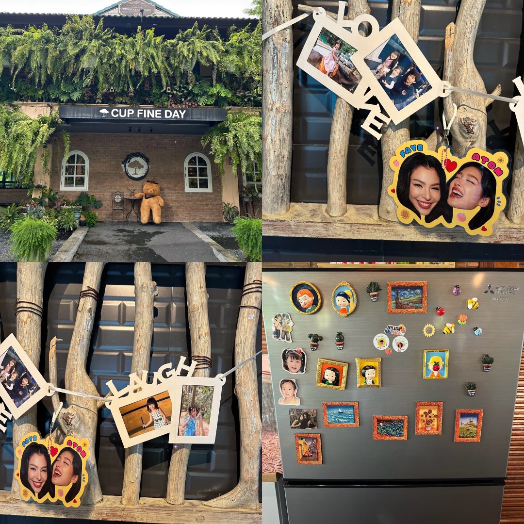 loveforFaye14's tweet photo. It’s really nice and cute to see baby Atom pictures and FayeAtom pictures in her family cafe. It’s giving a grown Atom with her girlfriend vibe 😊 her grandma even planted a sunflower 🌻 garden for her lovely partner😊🌻🫶🏼🍑😍

#FayePeraya 
#AtomPariya 
#FayeAtomㅤ https://t.co/4OH1yqPpLj