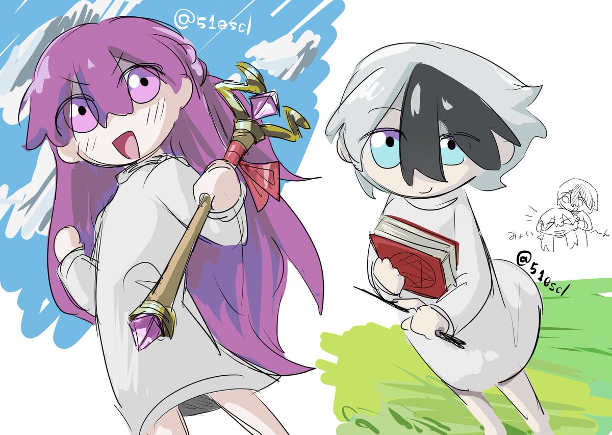 51escl's tweet photo. まほうつかいの姉妹！ https://t.co/shUzrPAdzq