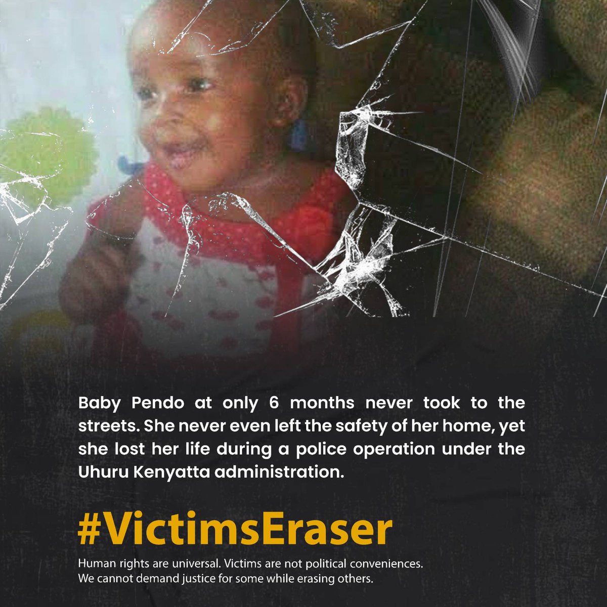 kakenya254's tweet photo. Justice loses meaning when some victims receive attention while others remain forgotten. Human Rights Are Universal, and remembrance must never depend on political convenience or changing leadership. #VictimsEraser https://t.co/7nAl6pszI6