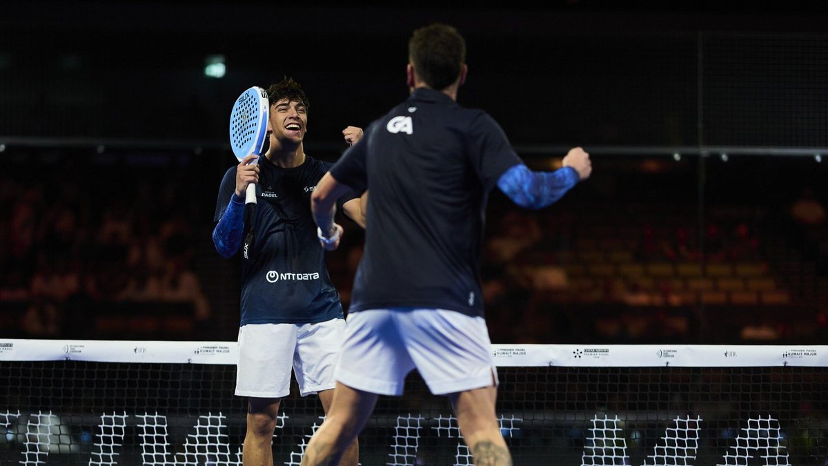GOATIFYsports's tweet photo. Alfonso says some wanted him to fail. Now he and Libaak have beaten two seeded pairs in Kuwait — with Coello and Tapia next. #Padel #PremierPadel #KuwaitMajor
https://t.co/Fgs6C2isXw https://t.co/D5VIJbNFYC