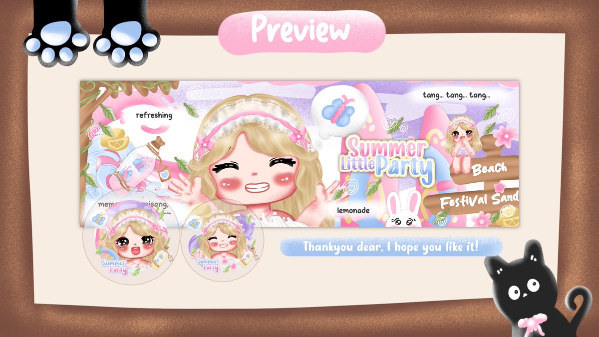 peachylilyz's tweet photo. Help repost? Thankies <3 

ATTENTIONZZ ! Today ada goodnews dari kakak baik dan mau bagi 2 FREE LAYOUT READYSTOCK yang bisa kalian klaim 💐🎀

🎨 : by reply
⏳ : sekarang - besok pagi

Yuk ikut berikan semangat dan doa terbaik ke kakaknya guys :33
#zonauang https://t.co/DCDWVHOL69