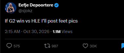 G2League's tweet photo. 30K likes… y’all are weird https://t.co/FlsHgQPrCG