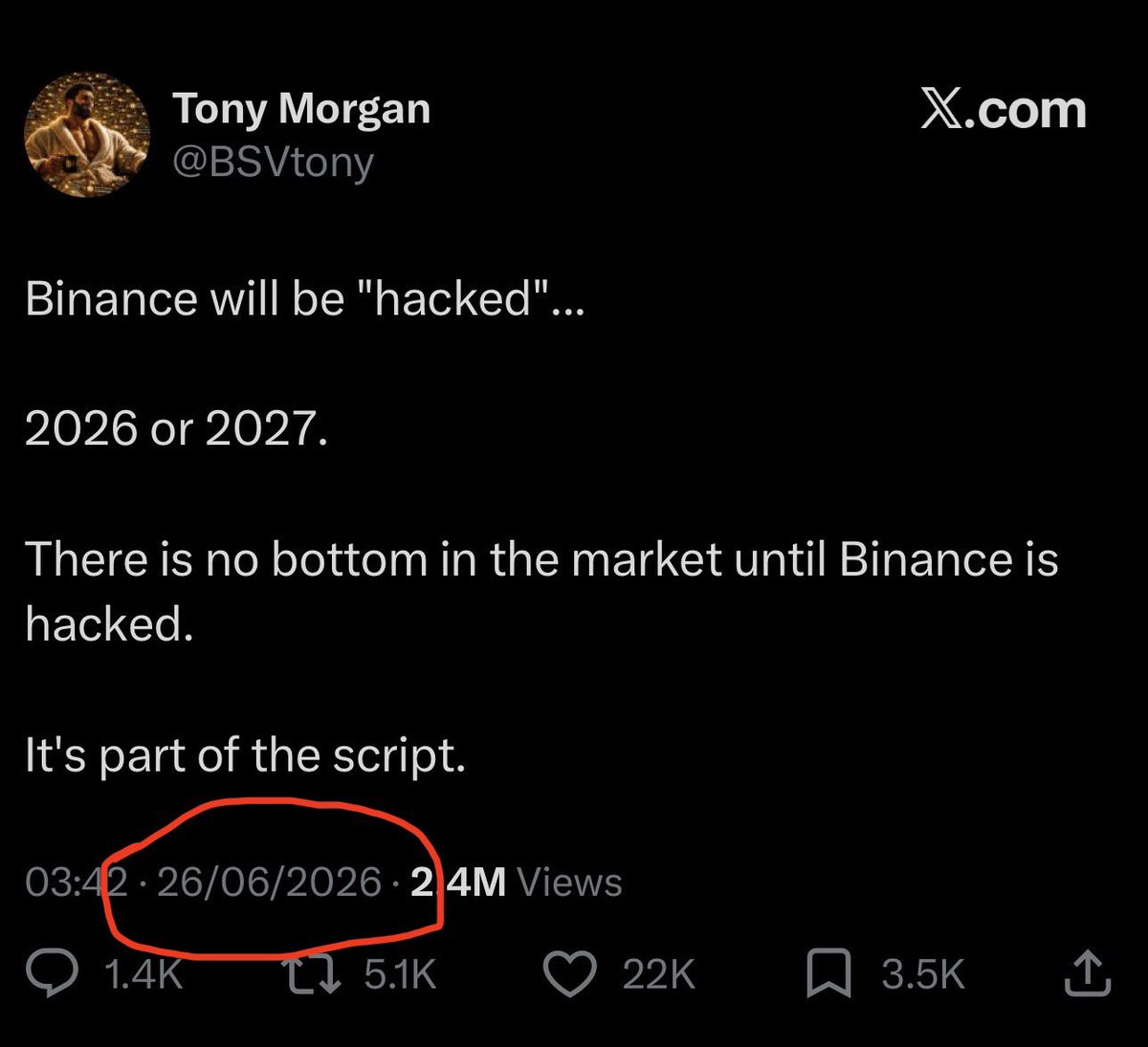BGatesIsaPyscho's tweet photo. Probably nothing https://t.co/vYcZDJrSXI