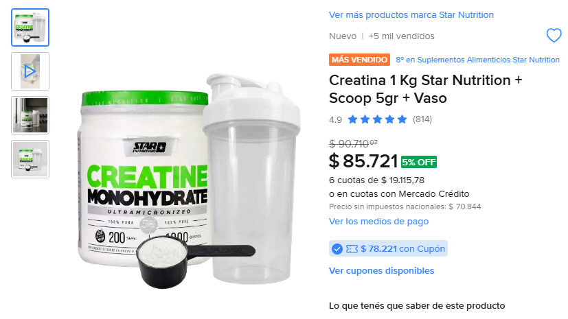 RickyOfertas's tweet photo. ¡MAIAMEEEE! ¡QUIERO ESOS BÍCEPS DE MILLONARIO! 💪

Creatina Star Nutrition de 1 KG + shaker y scoop. De $90.710 a $85.721, o $78.221 con cupón.

Mirala acá ↓
https://t.co/p6mJDWWELQ https://t.co/6k9jisSH7D