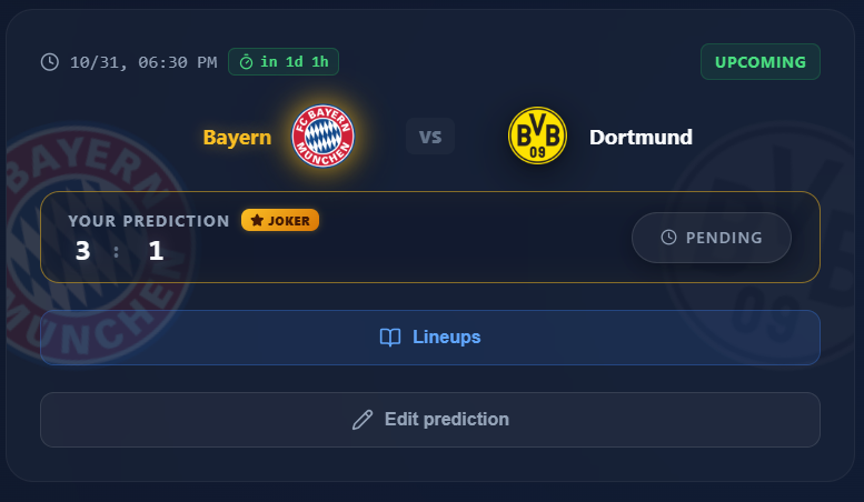 MatYs_best's tweet photo. 8 kolejka Bundesligi już dziś !
Najciekawszym meczem jest Bayern Monachium-Borussia Dortmund. Czy BVB pokona mistrza niemiec i rozsiądzie się na pierwszym miejscu z bawarczykami?
Dołącz za darmo do pokoju i rywalizuj z innymi graczami 👇
https://t.co/cSsu4UhL0C https://t.co/puT13wagJd