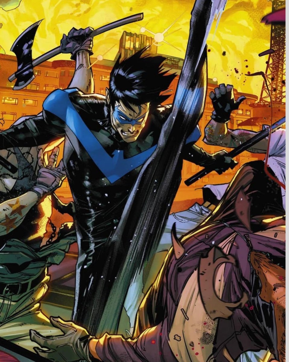 nightwingriah's tweet photo. Nightwing with his kick https://t.co/A4gMWIKpuV